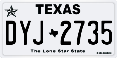 TX license plate DYJ2735