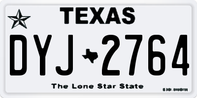 TX license plate DYJ2764
