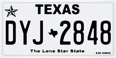 TX license plate DYJ2848