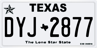 TX license plate DYJ2877