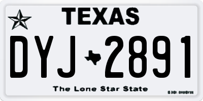 TX license plate DYJ2891
