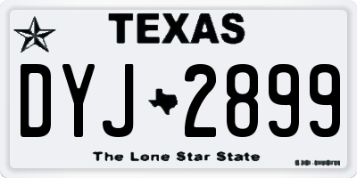 TX license plate DYJ2899