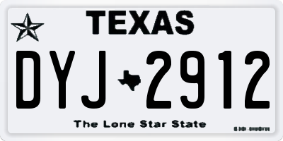 TX license plate DYJ2912