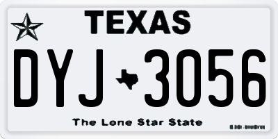 TX license plate DYJ3056