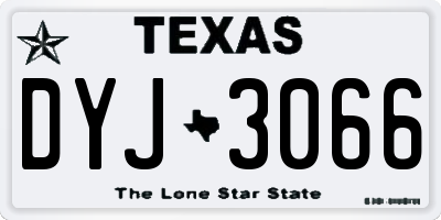 TX license plate DYJ3066