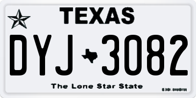 TX license plate DYJ3082