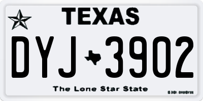 TX license plate DYJ3902