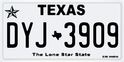 TX license plate DYJ3909