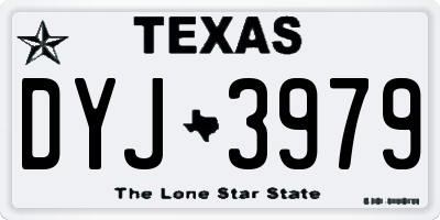 TX license plate DYJ3979