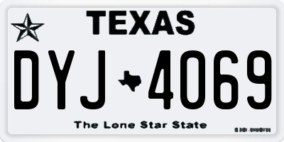 TX license plate DYJ4069