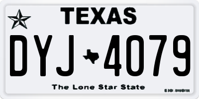 TX license plate DYJ4079
