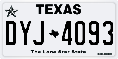 TX license plate DYJ4093