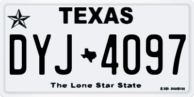 TX license plate DYJ4097