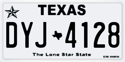 TX license plate DYJ4128