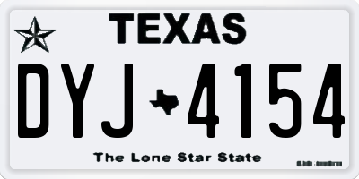 TX license plate DYJ4154