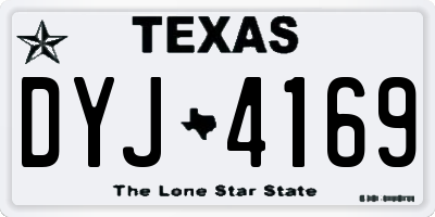 TX license plate DYJ4169