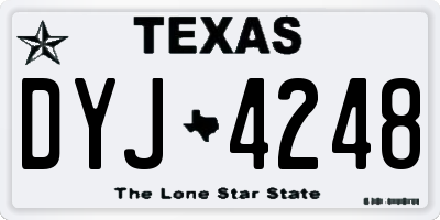 TX license plate DYJ4248