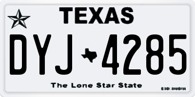 TX license plate DYJ4285