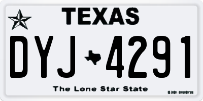 TX license plate DYJ4291