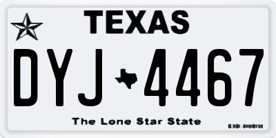 TX license plate DYJ4467