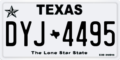 TX license plate DYJ4495