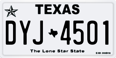 TX license plate DYJ4501