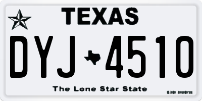 TX license plate DYJ4510
