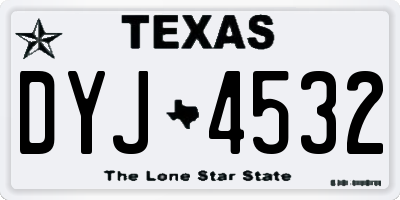 TX license plate DYJ4532