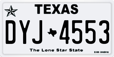 TX license plate DYJ4553