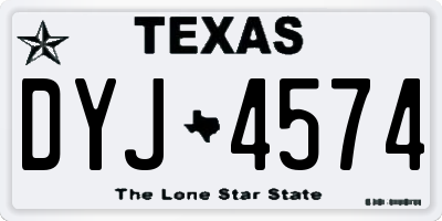 TX license plate DYJ4574