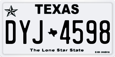 TX license plate DYJ4598
