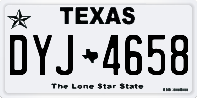 TX license plate DYJ4658