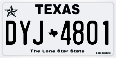 TX license plate DYJ4801