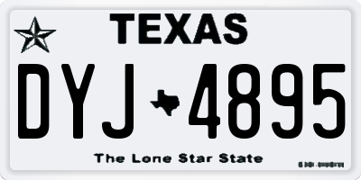 TX license plate DYJ4895