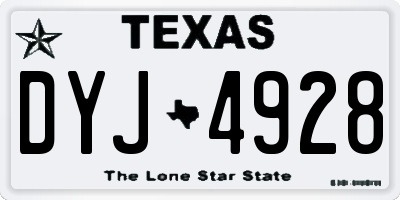 TX license plate DYJ4928