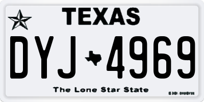 TX license plate DYJ4969