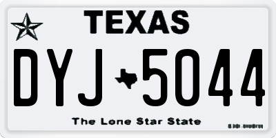TX license plate DYJ5044