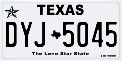 TX license plate DYJ5045