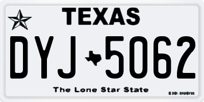 TX license plate DYJ5062