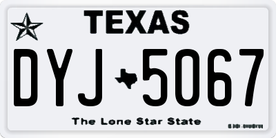 TX license plate DYJ5067