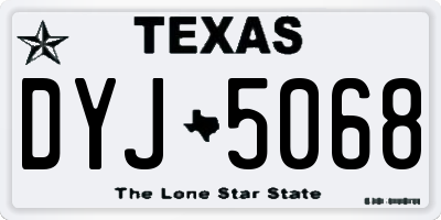 TX license plate DYJ5068