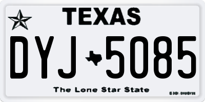 TX license plate DYJ5085