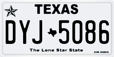 TX license plate DYJ5086
