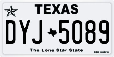 TX license plate DYJ5089