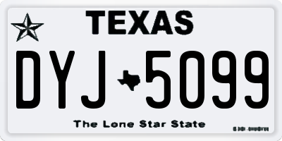 TX license plate DYJ5099