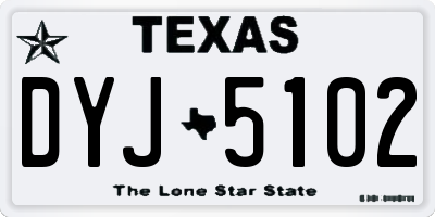 TX license plate DYJ5102