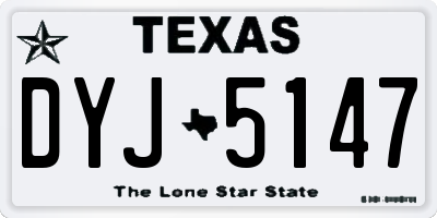 TX license plate DYJ5147