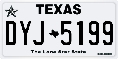 TX license plate DYJ5199