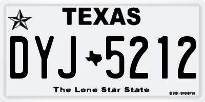 TX license plate DYJ5212