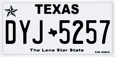 TX license plate DYJ5257